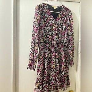 Michael Kors V neck line floral dress